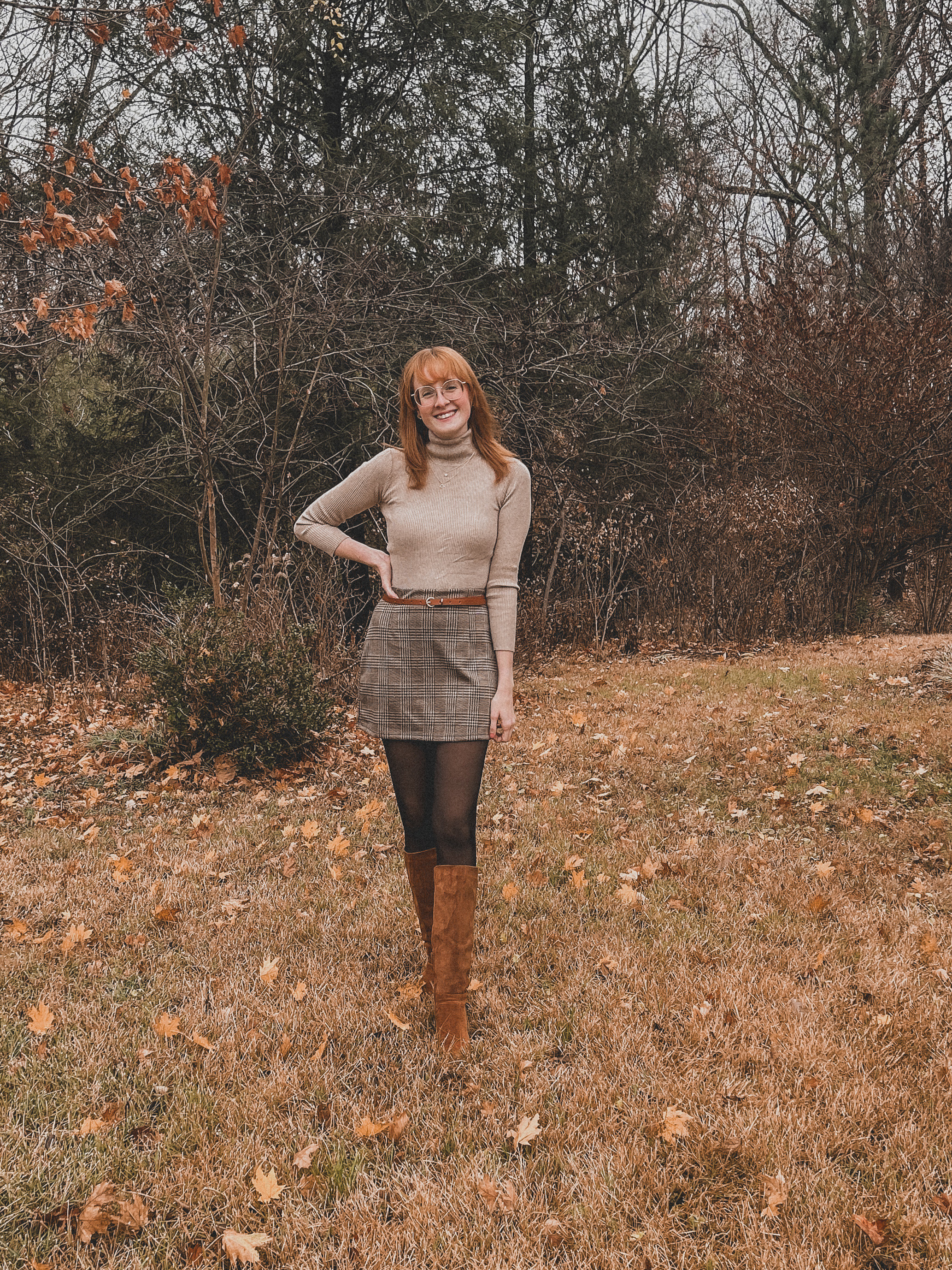 Fall and Winter outfit idea 🍁 

Mini skirt, turtleneck, knee high boots, tights



#LTKStyleTip #LTKBeauty #LTKSeasonal