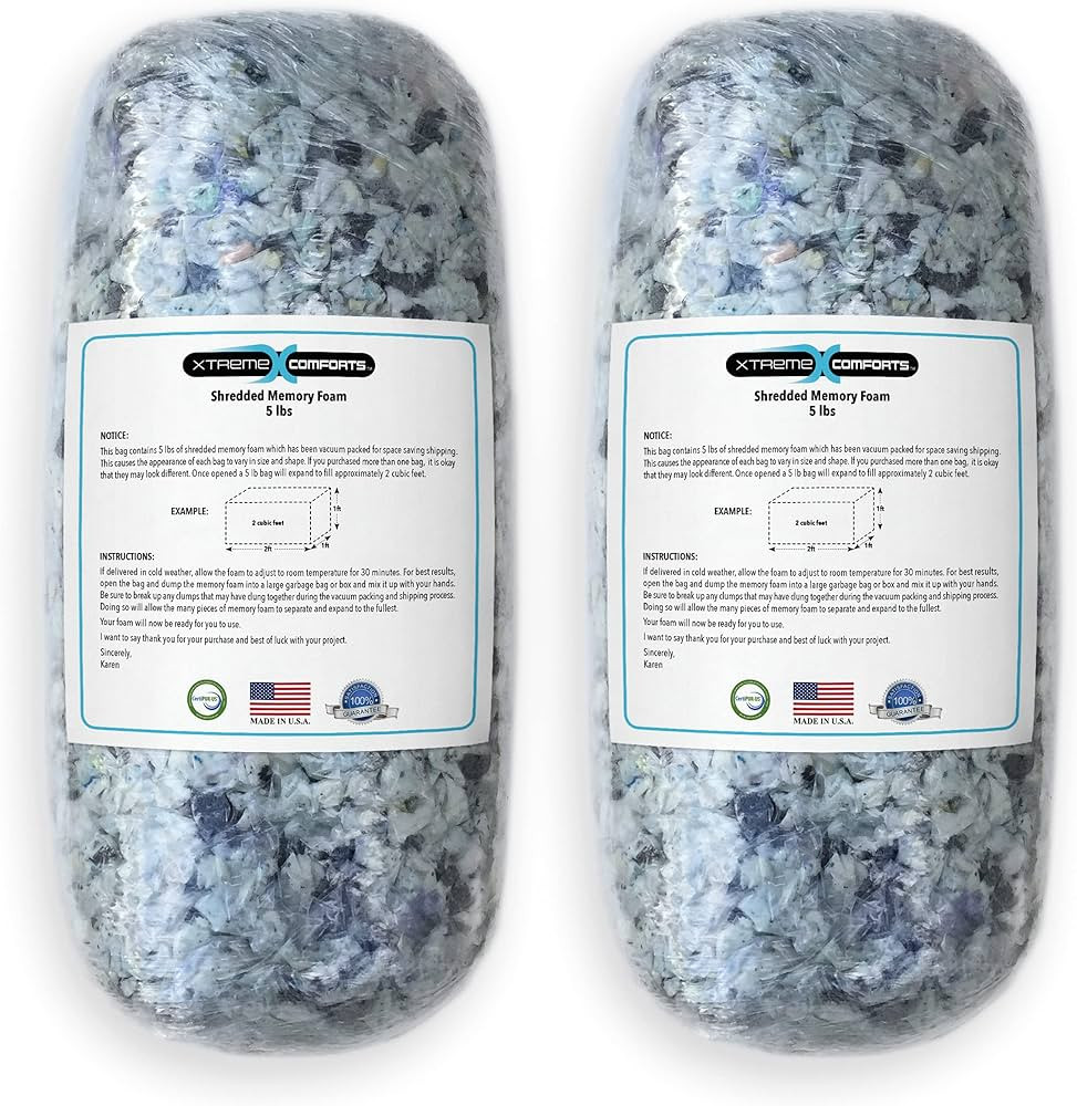 Xtreme Comforts 10 LBS Bean Bag Filler w/ Shredded Memory Foam Filling - Stuffing Material for Co... | Amazon (US)