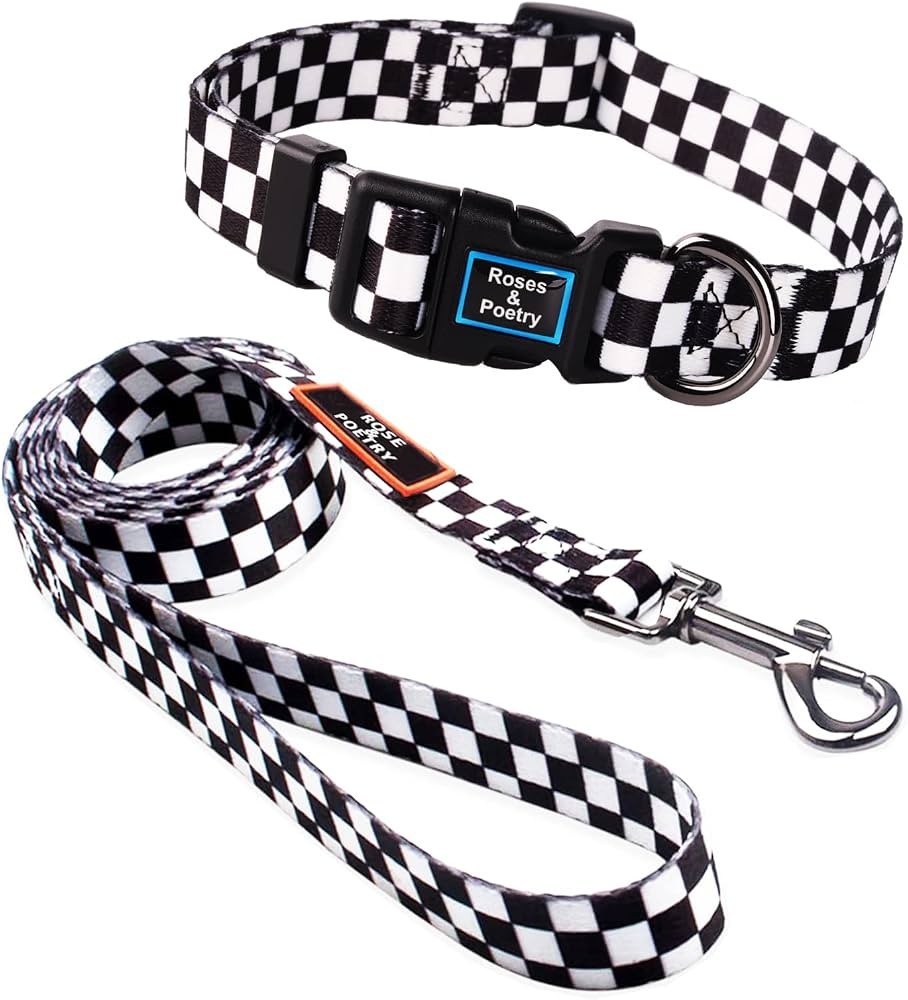 Roses&Poetry Dog Collar and Leash for Medium Large, Adjustable Durable 5ft Puppy Leash Collar for... | Amazon (US)