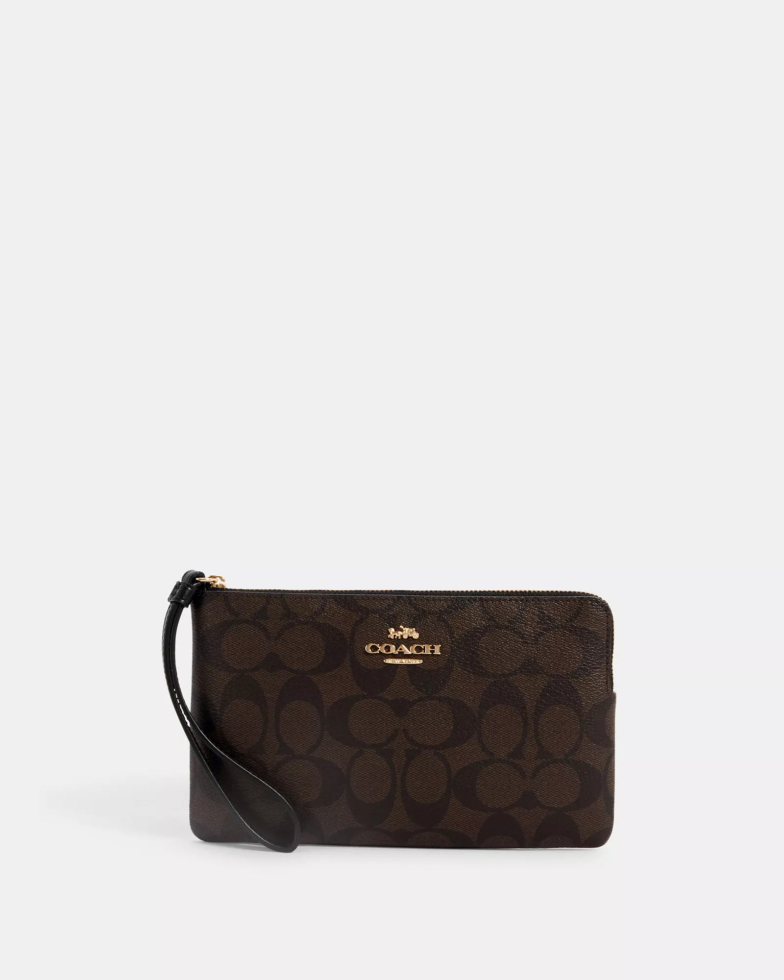 Large Corner Zip Wristlet In Signature Canvas | Coach Outlet US