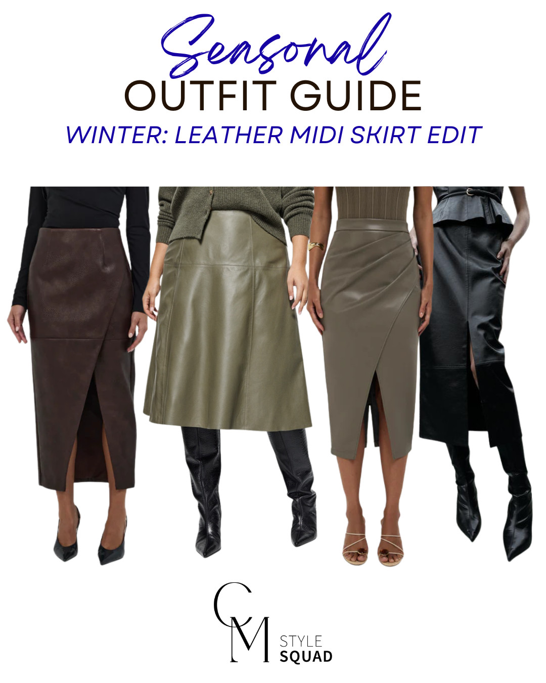 Leather Midi Skirt Edit 

 #LTKaustralia #LTKwinter #LTKmidsize