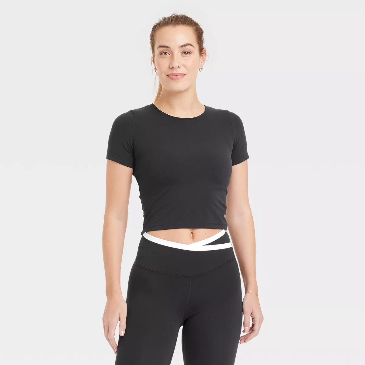 Women's Everyday Soft Cropped Short Sleeve T-Shirt - All In Motion™ | Target