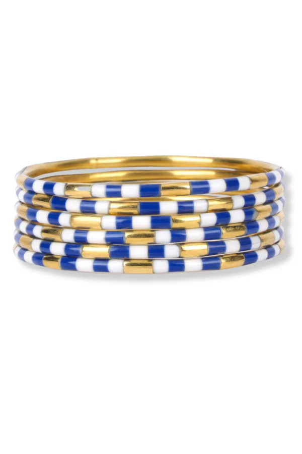 BudhaGirl Veda Blue Bangles Set of 6 | The Willow Tree