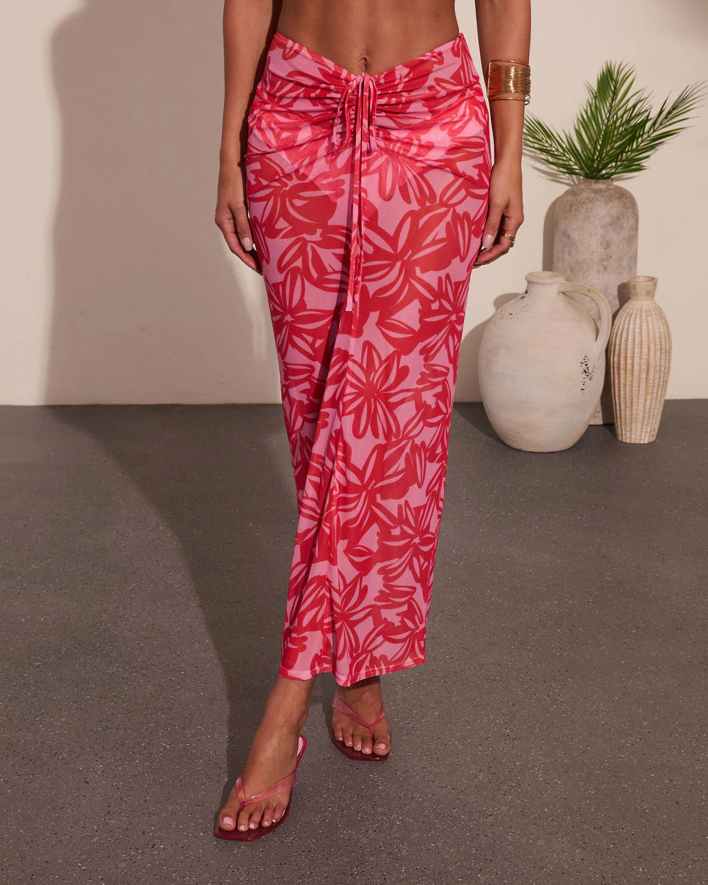 Senelle Floral Print Cover Up Maxi Skirt | VICI