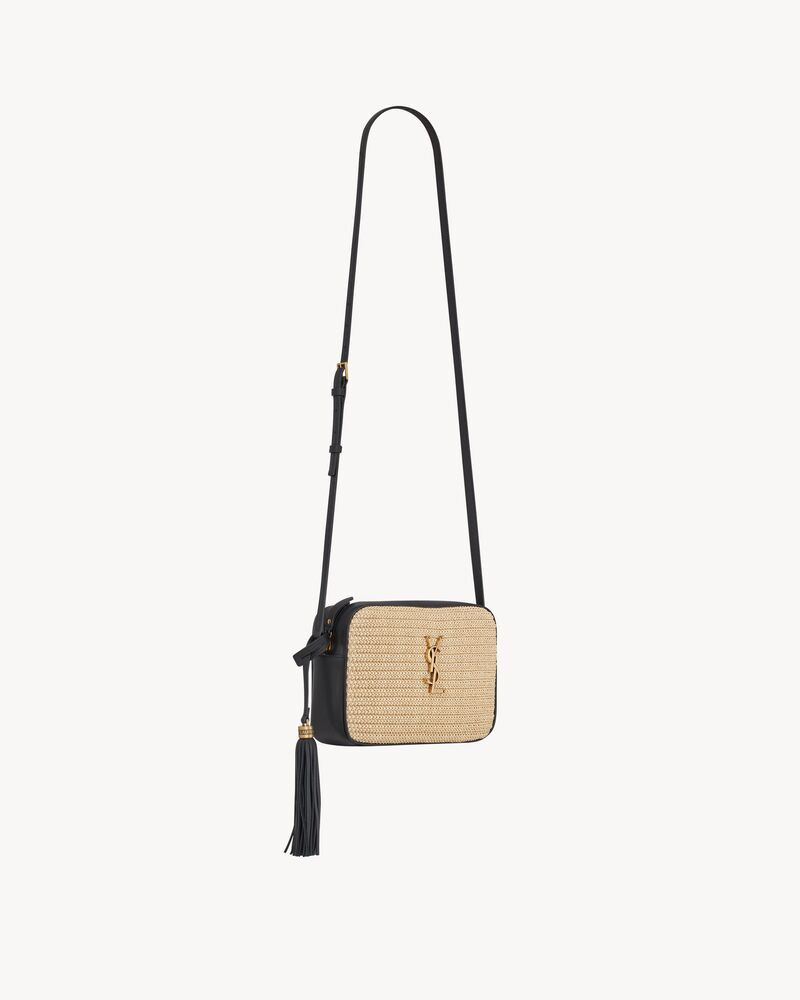 lou camera bag in raffia and smooth leather | Saint Laurent Inc. (Global)