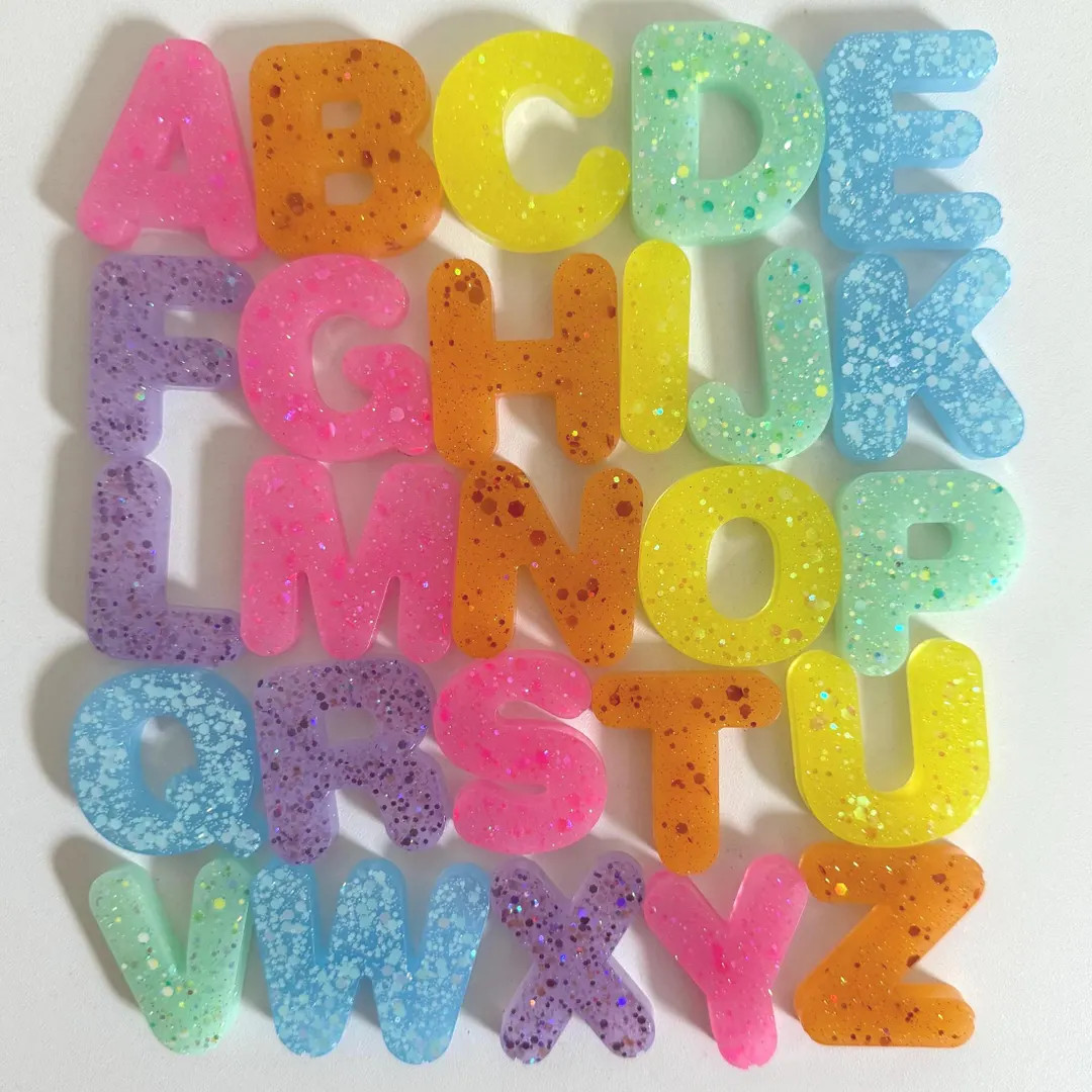 Pastel Rainbow ABC Resin Letters | Sensory Alphabet Resin Letters | Uppercase | Learning Resource... | Etsy (US)