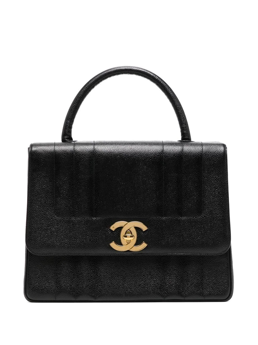 CHANEL Pre-Owned 1995 Mademoiselle handbag - Black | Farfetch Global