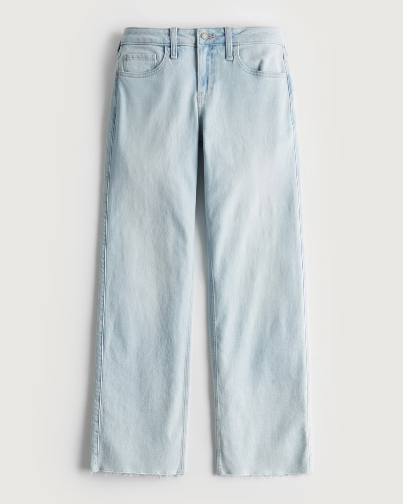 Low-Rise Light Wash Y2K Baggy Jeans | Hollister (US)