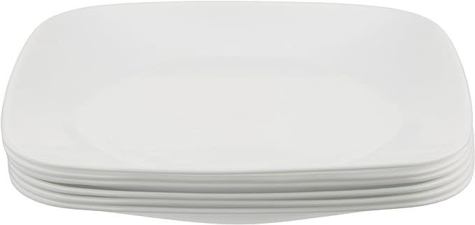 Corelle Square Pure White 9-Inch Plate Set (6-Piece) | Amazon (US)
