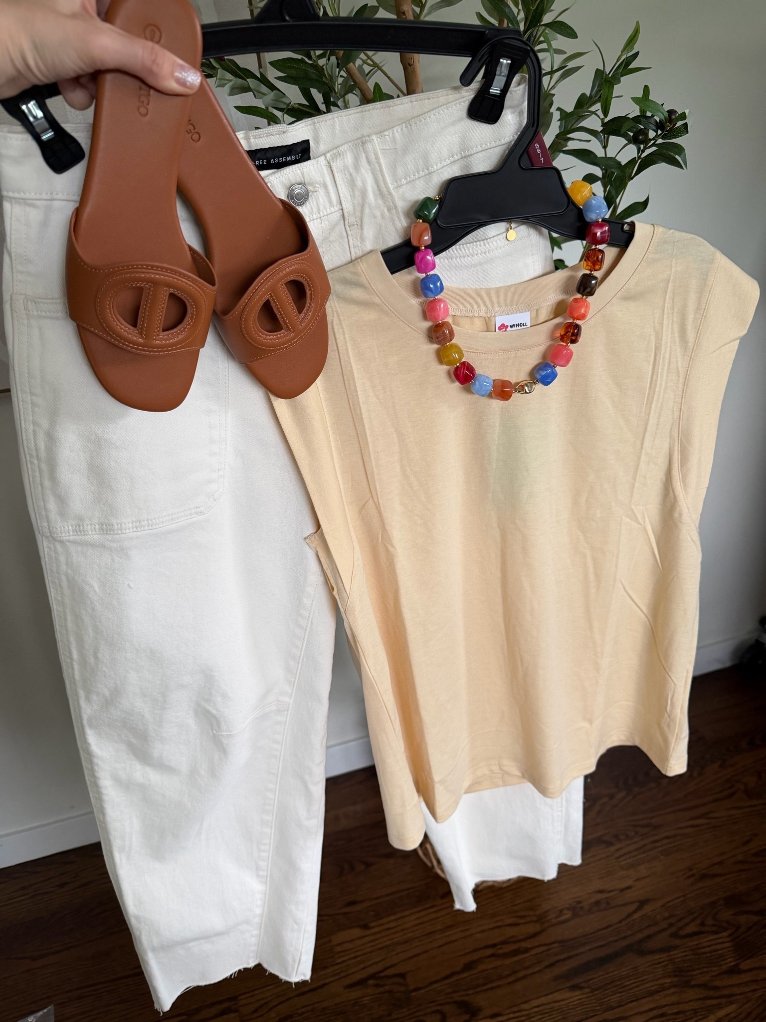 Amazon top, sandals and necklace part of prime day! Go up one size in the top (I’m a medium). Sandals are comfy for short amounts of time. I am between sizes and went down but you can stay true to size. #amazonfashion

#LTKSaleAlert