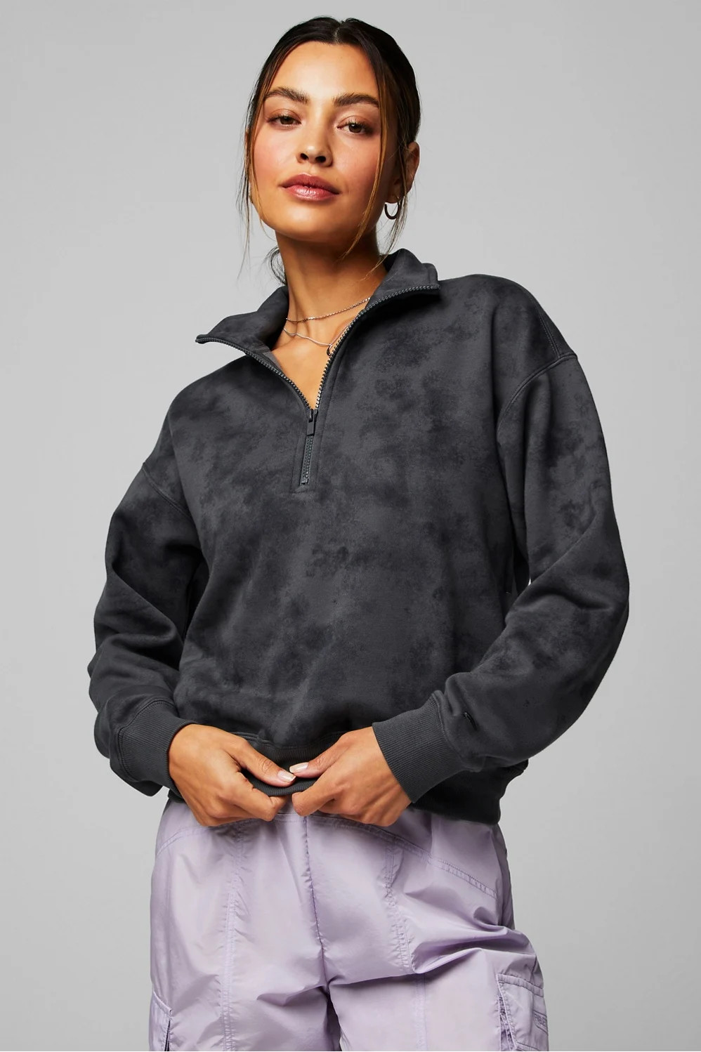 Cozy Fleece Half Zip Sweatshirt | Fabletics - North America