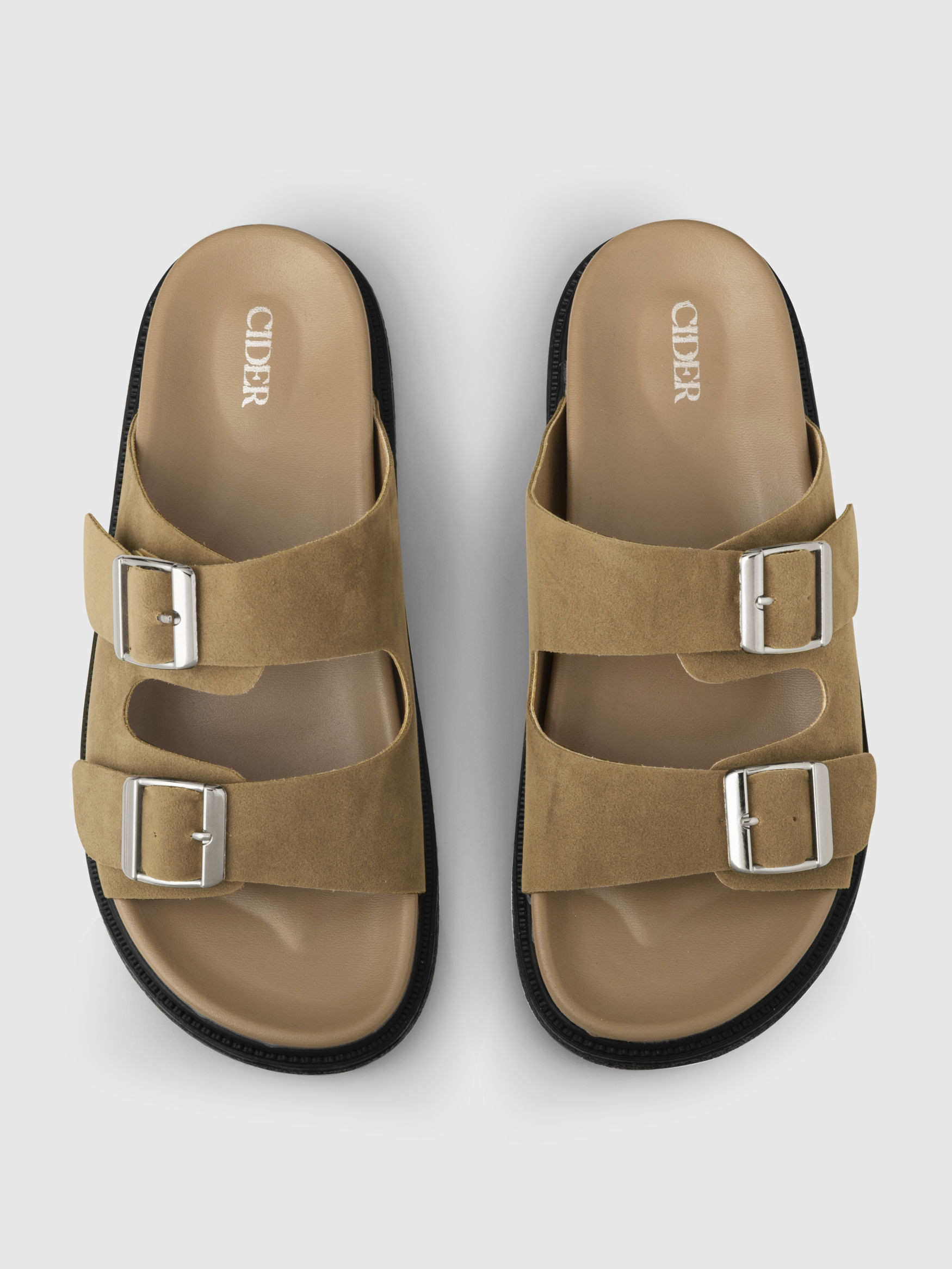 Cowboy Western Outfits Double Band Buckle Slippers For Daily Casual | Cider