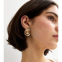 Gold Tone Shell Charm Stud Earrings New Look | New Look (UK)