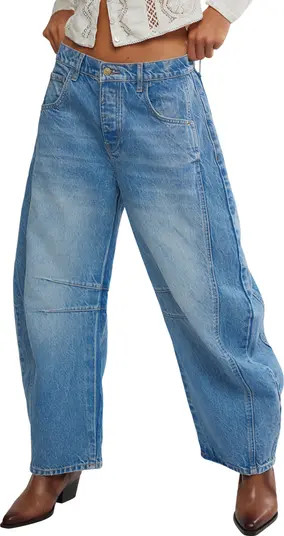 We the Free Good Luck Mid Rise Barrel Leg Jeans | Nordstrom