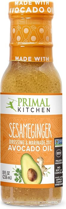 Primal Kitchen Sesame Ginger Vinaigrette & Marinade Salad Dressing made with Avocado Oil, Paleo F... | Amazon (US)