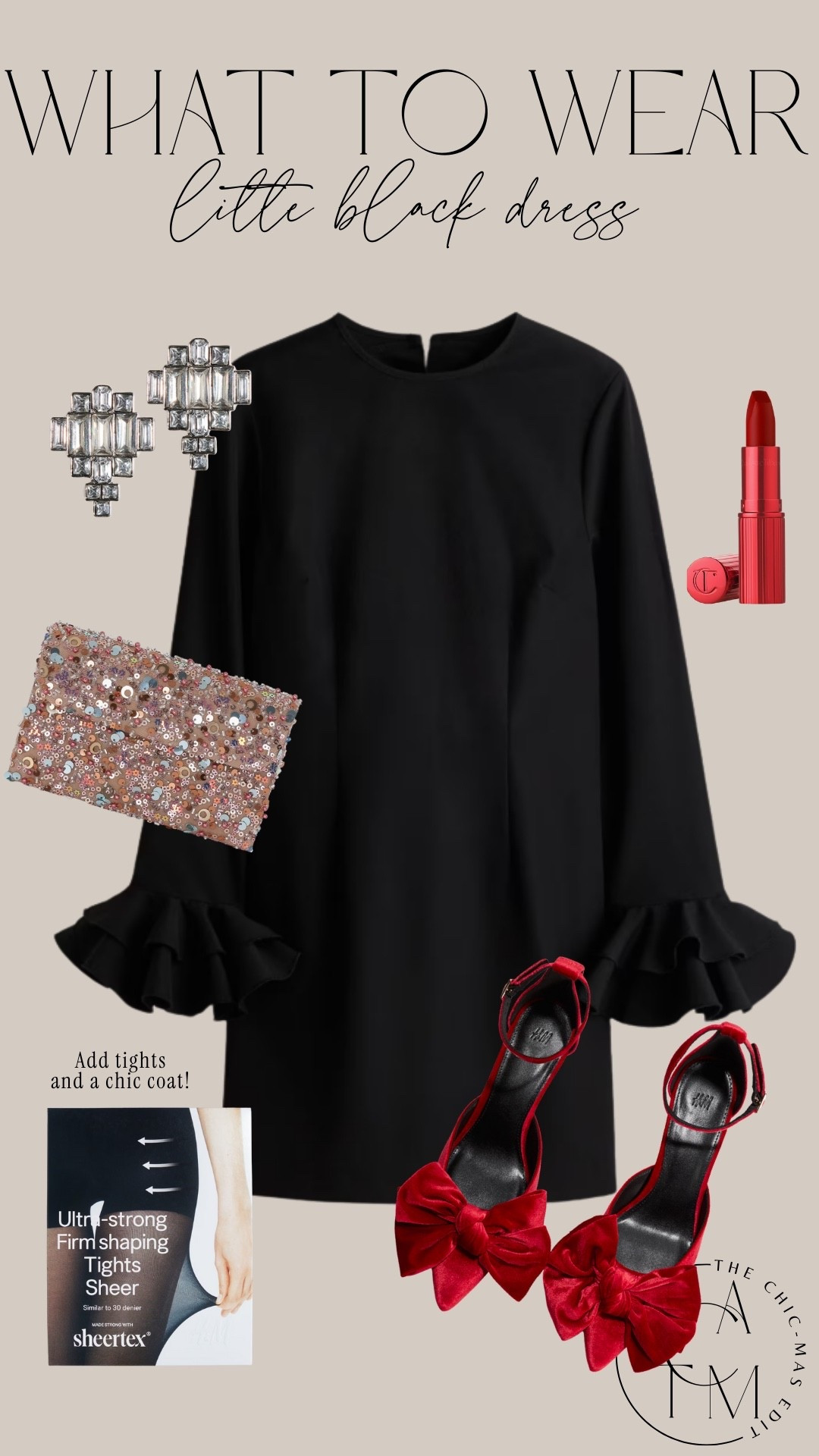 Little black dress holiday party outfit idea! Love dressing up a LBD with fun accessories for Christmas parties 

#LTKHoliday #LTKFindsUnder100