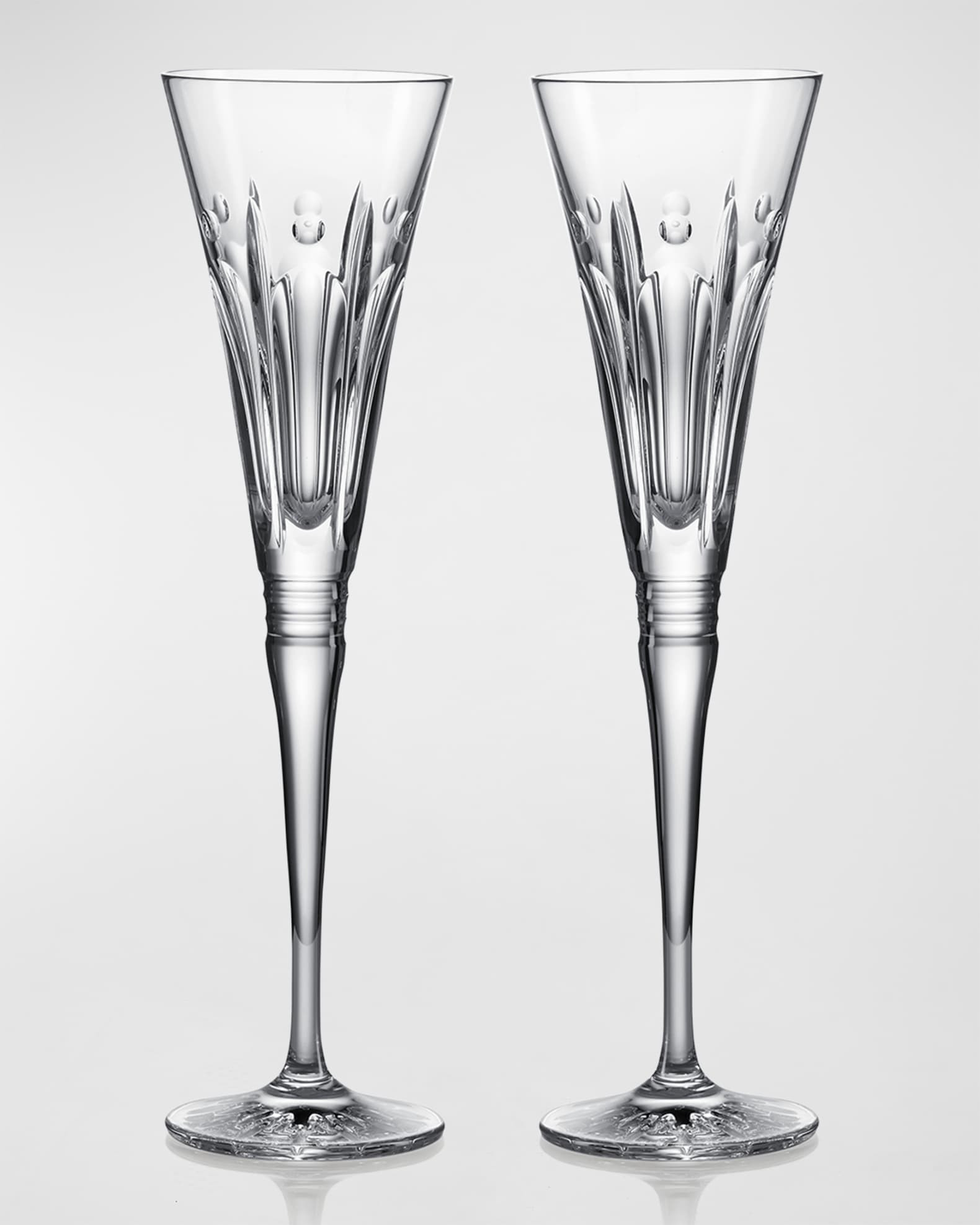 Winter Rose Champagne Flutes, Set of 2 | Neiman Marcus