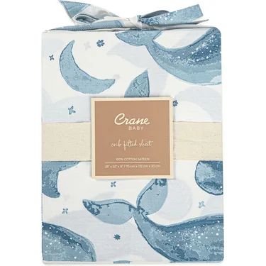 Crib Sheet (Whale), Caspian - Crane Baby Sheets | Maisonette | Maisonette