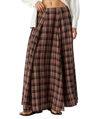 Women's Ives Maxi Plaid Pleated Skirt | Macy's
