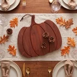 My Texas House Fall Wood Pumpkin-Shaped Serving Board, Brown, 12" x 13" | Walmart (US)