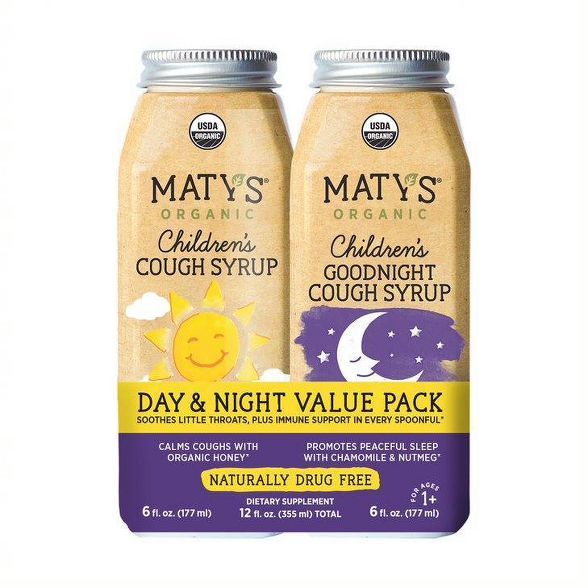 Maty's Organic Children’s Day/Night Cough Syrup - 2pk/6 fl oz | Target