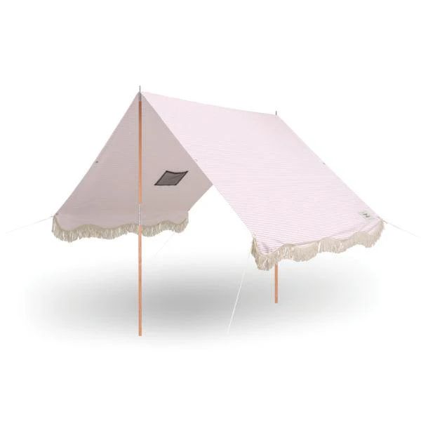 premium beach tent, pink stripe | minnow