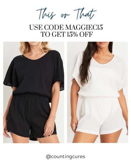 Do you prefer black or white?? Check out these casual rompers from Hermoza! Enter code MAGGIEC15 at checkout to get 15% off your purchase!

#summerclothes #springlook #casualstyle #looksforless

#LTKstyletip #LTKsalealert #LTKSeasonal