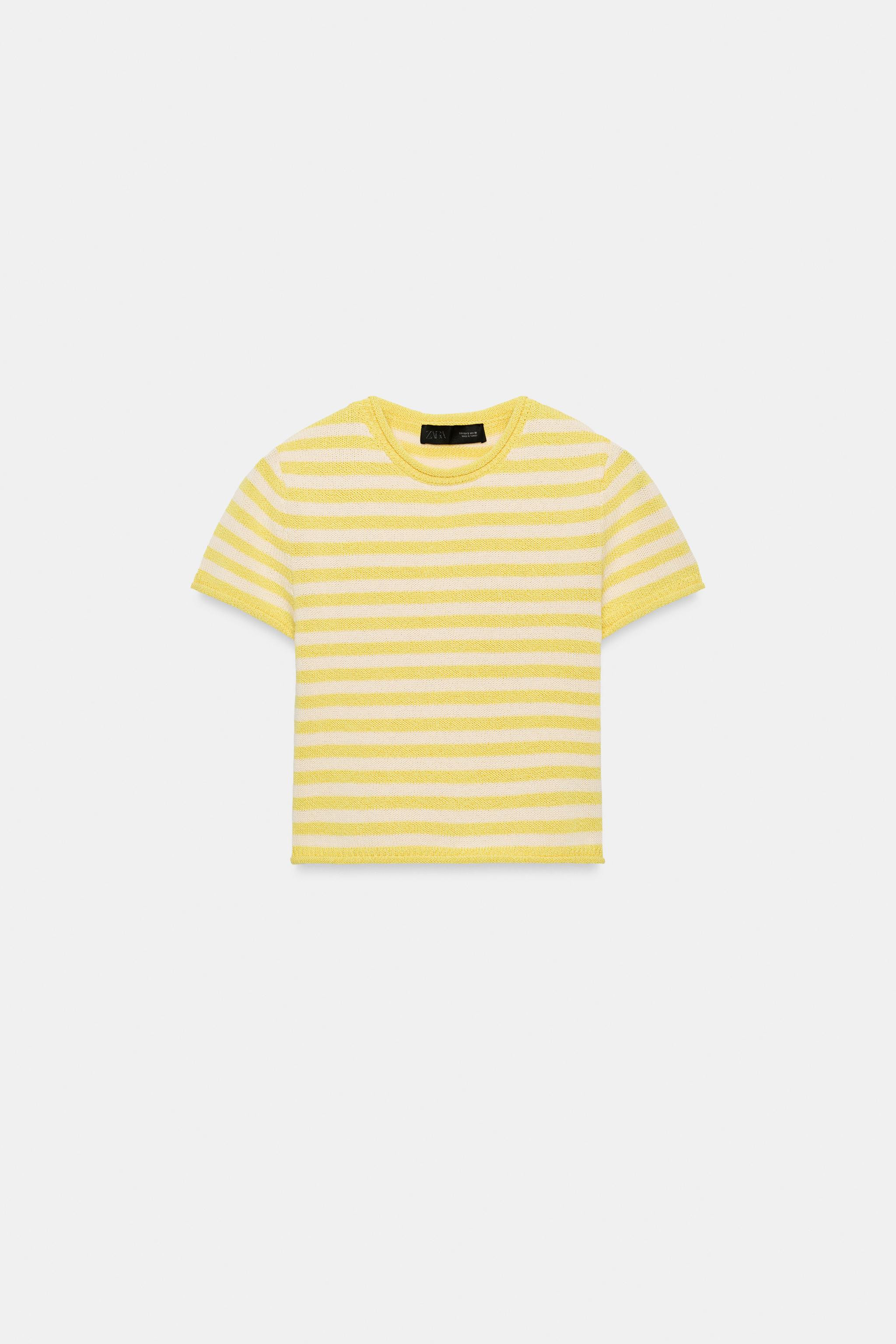 STRIPED KNIT CROP TOP | Zara US