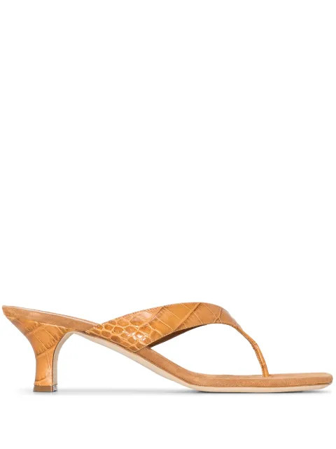 Portofino 55mm crocodile effect sandals | Farfetch (US)