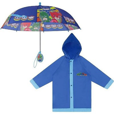 PJ Masks Boys Umbrella and Raincoat Set, Toddlers Ages 2-3 | Target