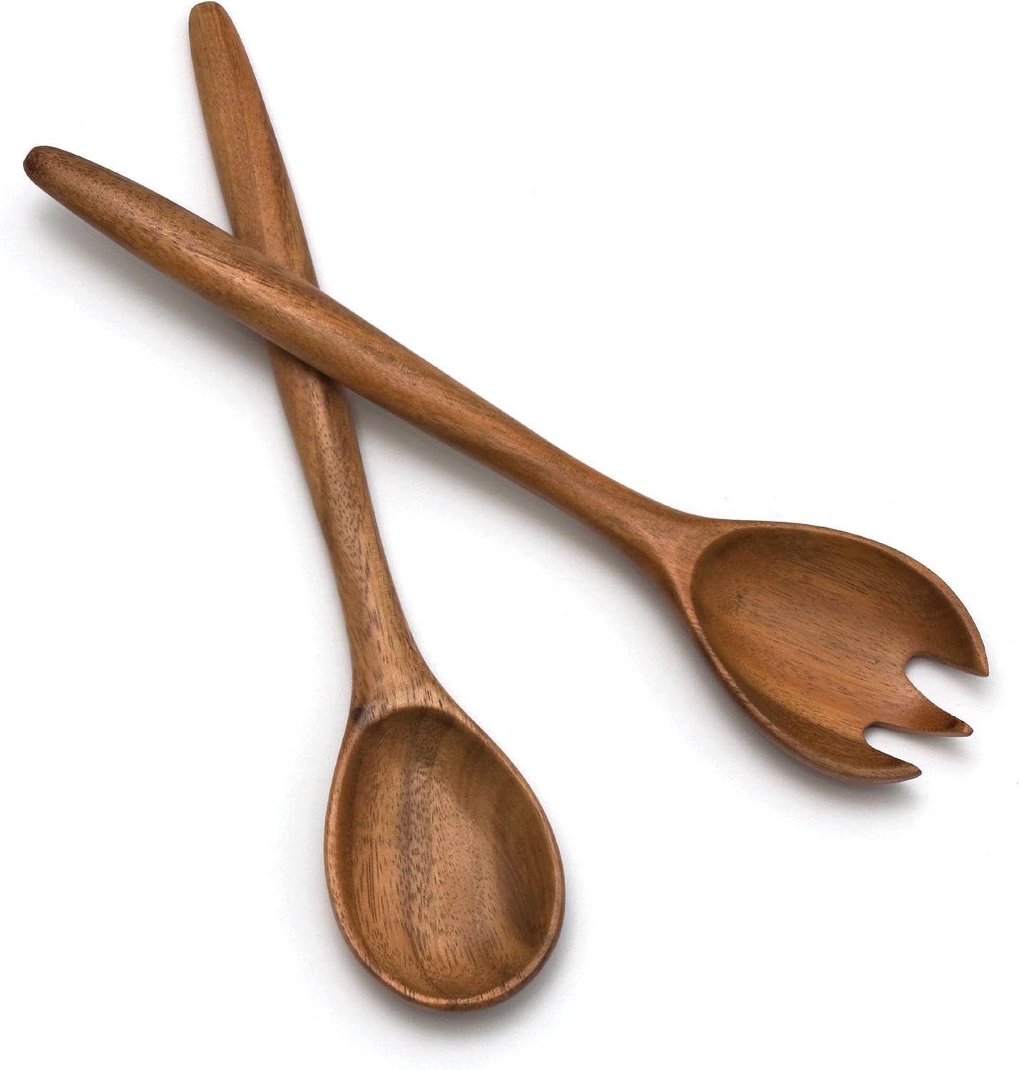 Lipper International Acacia Oblong Salad Servers, 12" Long, One Pair | Amazon (US)