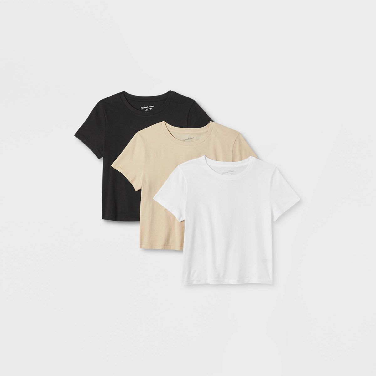 Women's 3pk Shrunken Short Sleeve T-Shirt - Universal Thread™ | Target