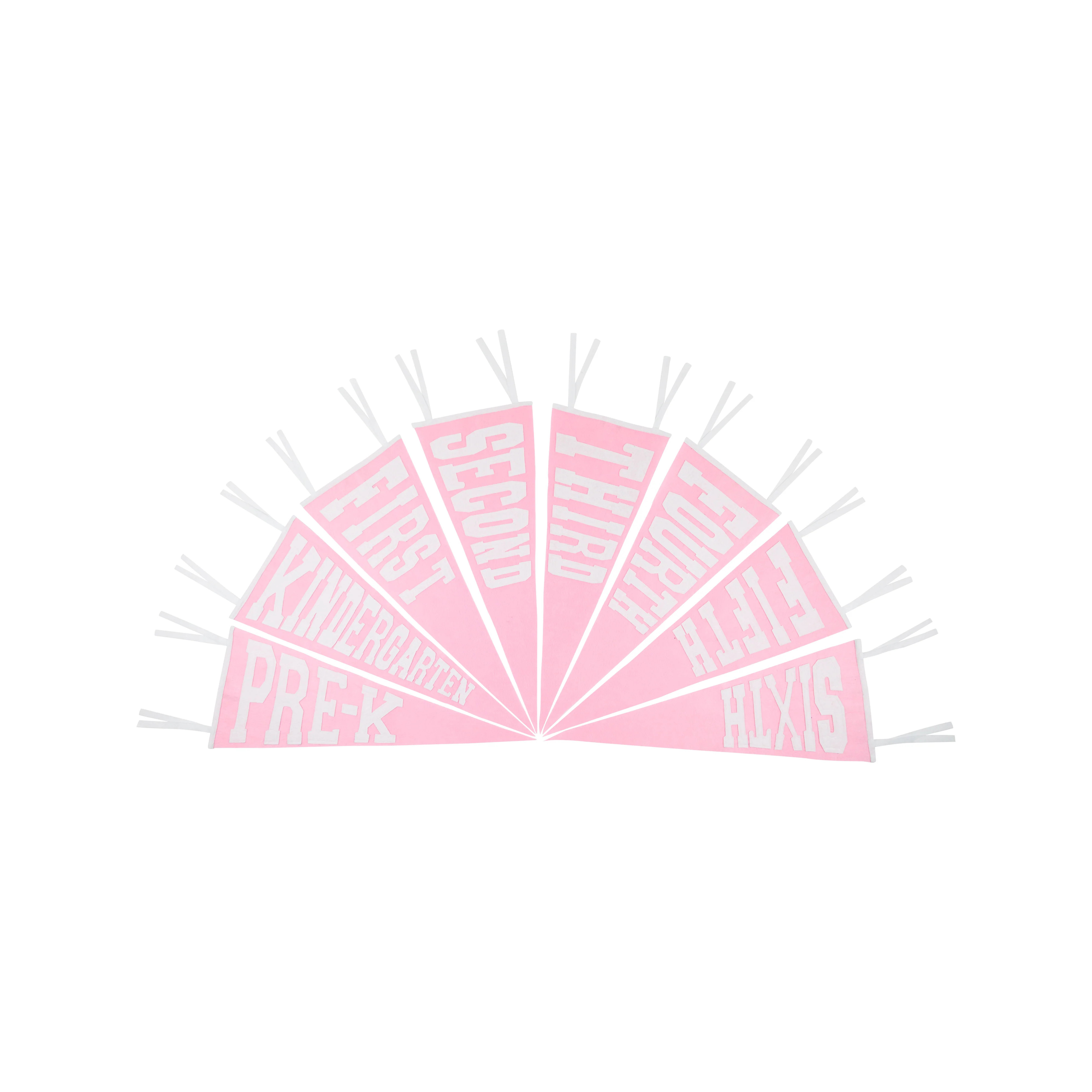 Back to School Pennant - Hamptons Hot Pink Felt | The Beaufort Bonnet Company