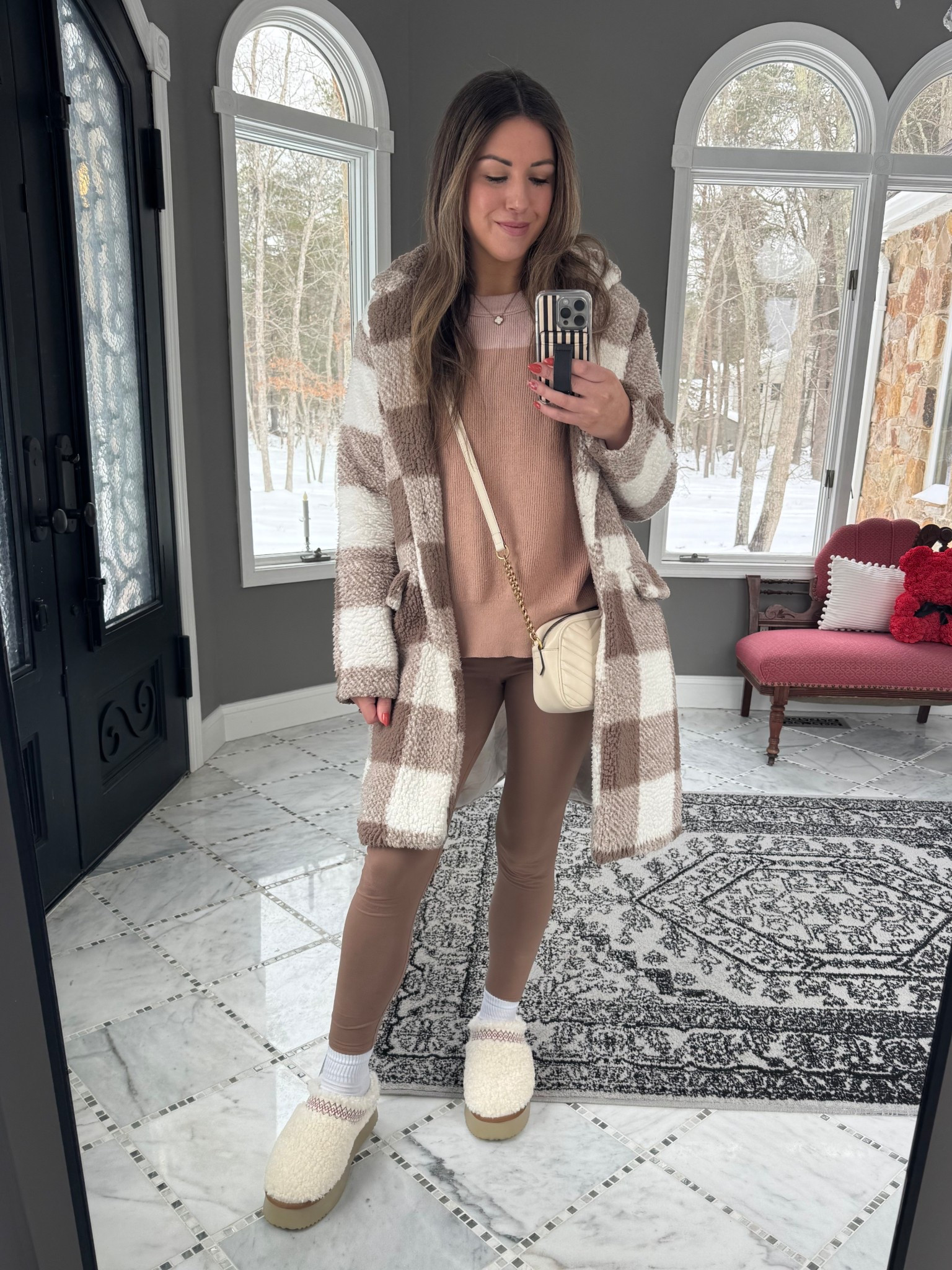 Dressing like a 🧸> 

Leggings are $10, slippers run a tad small, if you are between sizes, size up!

School drop off outfit, mom ootd, running errands outfit, casual mom outfit, casual mom ootd, SAHM outfit, leggings and sweater outfit, leggings outfit, cozy slippers, platform slippers, teddy coat, Amazon sweater, color block sweater, pink sweater, neutral outfit, neutral ootd, neutral style, vanilla mom, beige mom, beige style 

#LTKootd #LTKmorningroutine #LTKmomlife