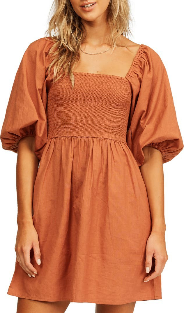 Paradise Days Puff Sleeve Minidress | Nordstrom