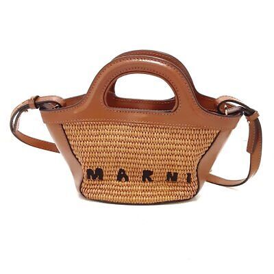 Auth MARNI Tropicalia BMMP008700 Brown Leather Raffia - Tote Bag  | eBay | eBay US