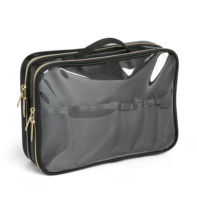 Modella Travel Zip and Carry Cosmetic Bag Weekender, Black | Walmart (US)