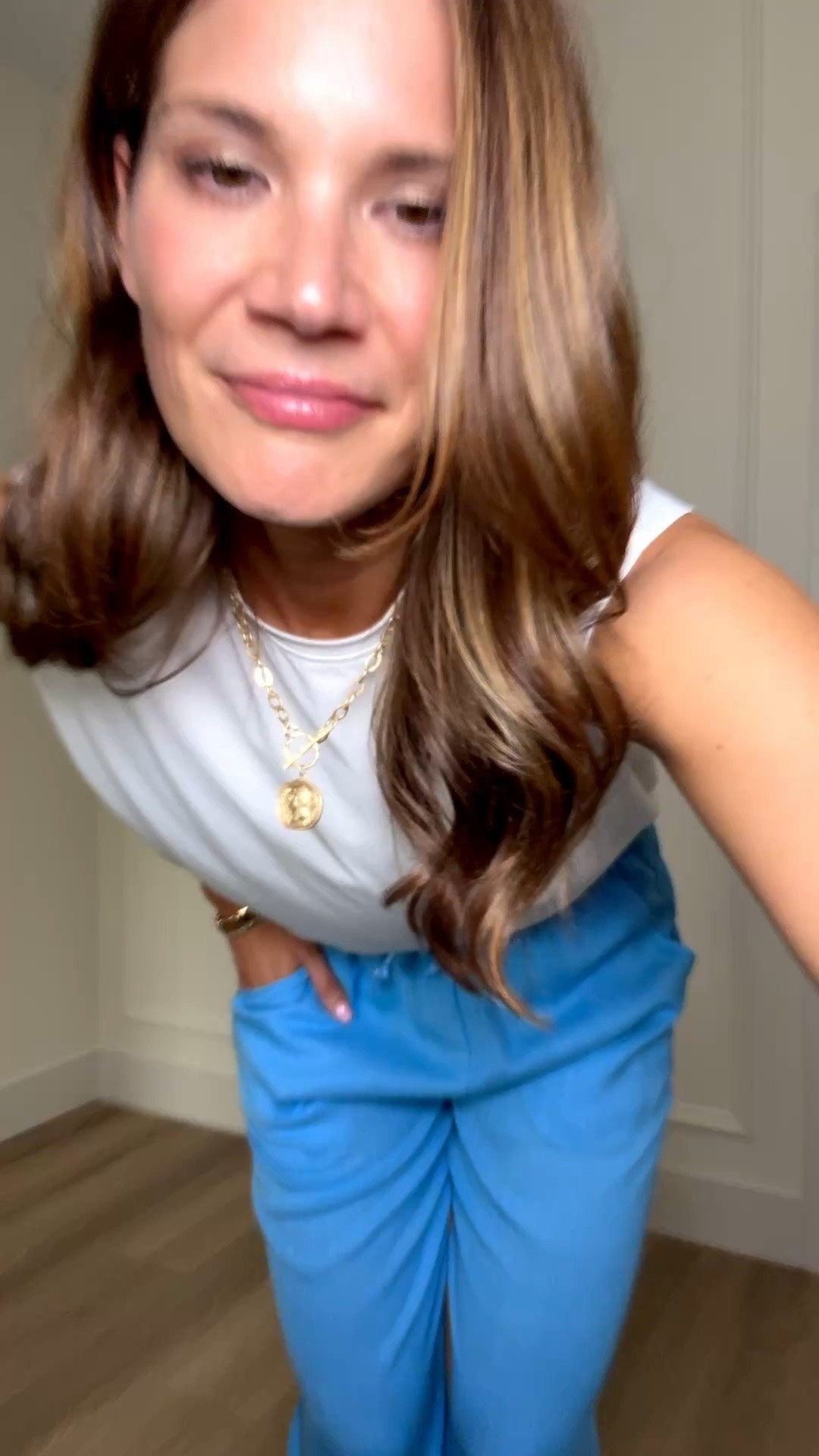 These pants are so comfortable and easy to wear, but the bright blue color makes the outfit feel fun and elevated. Perfect for travel days, errands, or casual summer plans.

M extra tall

Blue lounge pants, comfy summer outfit, casual everyday style, travel outfit idea, lightweight pants, relaxed fit pants, spring summer fashion, effortless outfit, vacation style, comfy chic outfit, wide leg lounge pants, easy casual look, Stang and Co

#LTKTall #LTKootd #LTKSeasonal
