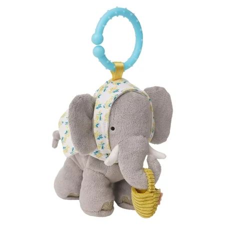 Manhattan Toy Fairytale Elephant Plush Baby Travel Toy with Chime, Crinkle Ears and Teether Clip-on  | Walmart (US)