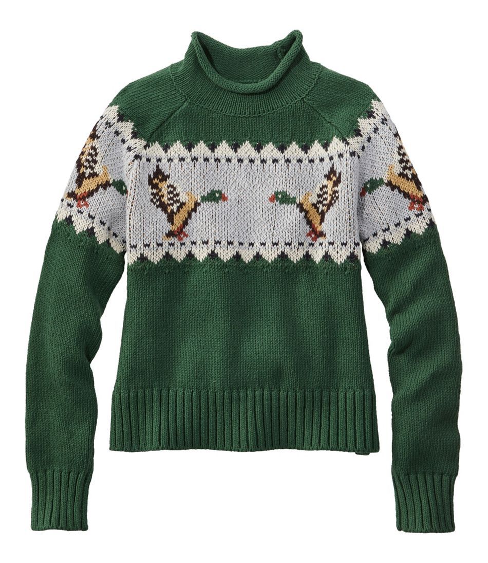 Women's Signature Original Cotton Sweater, Rollneck Novelty | Sweaters at L.L.Bean | L.L. Bean