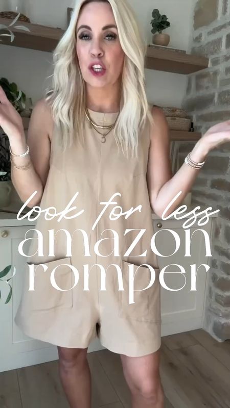 Look for less amazon romper! This fabric is a soft cotton, great for packing! I wore it to the pool today! Love the shorts length and that is comes in multiple colors. I’ll show a try on in stories too!
.
#fyp #lookforless #affordablefashion #casualstyle #casualfinds #momstyle #amazon #amazonfashion #amazonfinds #target #walmart #size4 #grwmreel #reels #spring #summer #fashion #style 

#LTKfindsunder100 #LTKsalealert #LTKfindsunder50