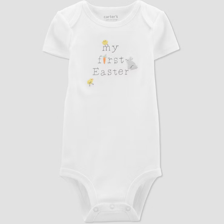 Carter's Just One You®️ Baby 'My First Easter' Bodysuit - White | Target