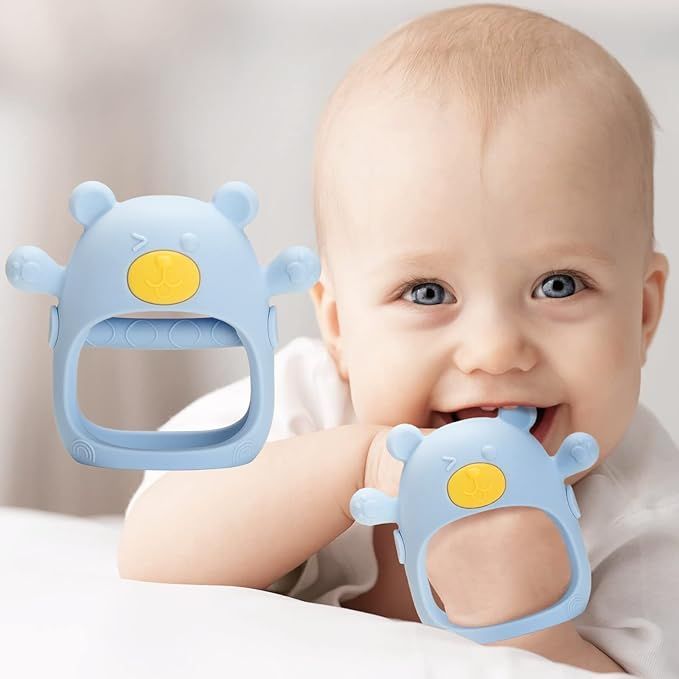 Never Drop Baby Teething Toy for 0-6 Month Infants, Dust-Proof Baby Chew Toys & Soothing Pacifier... | Amazon (US)