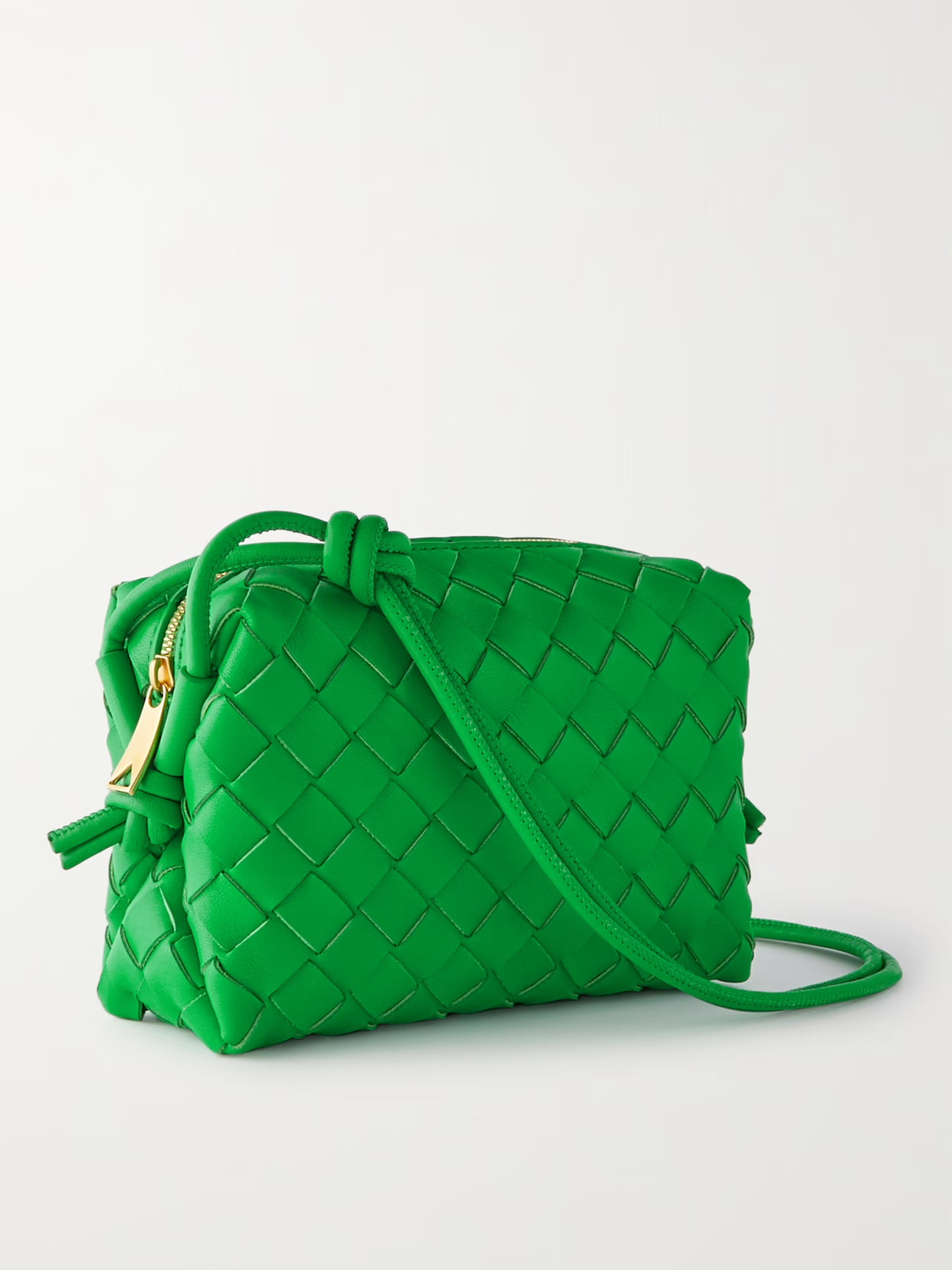 Bottega Veneta - Loop Mini Intrecciato Leather Shoulder Bag - Green | NET-A-PORTER (US)