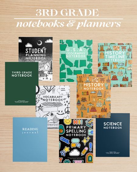 Back to school 🏠 Back to homeschool 3rd grade notebooks and planners 

#LTKHome #LTKKids