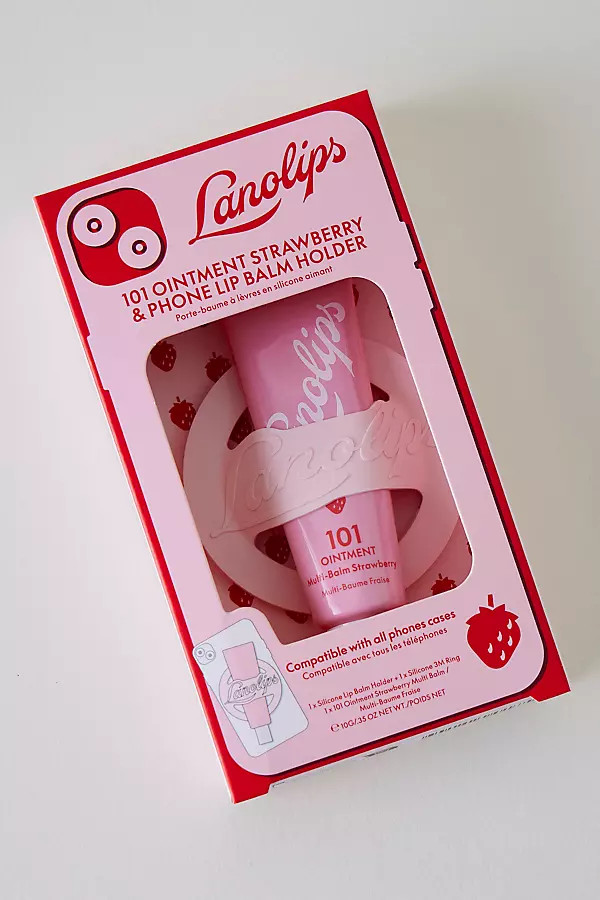Lanolips 101 Ointment Strawberry & Phone Lip Balm Holder | Anthropologie (UK)