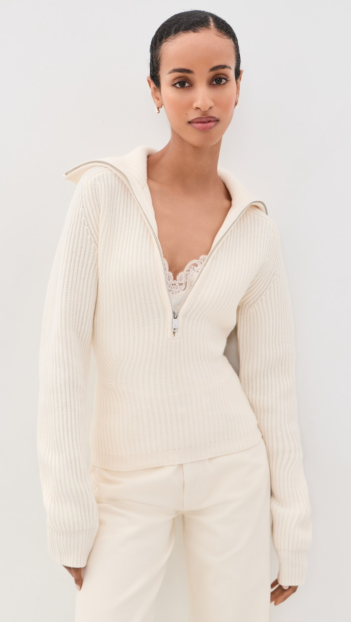 ANINE BING June Trucker Collar Sweater | Shopbop | Shopbop
