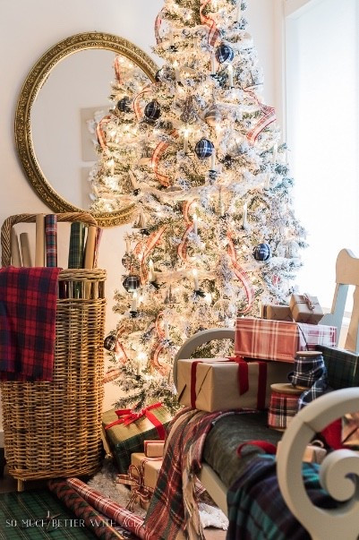 Plaid is in full swing in the living room! Plenty of plaid wrapping paper and beautiful decor touches. #plaidchristmas #ralphlaurenchristmas #plaidornaments #plaidgiftwrap

#LTKSeasonal #LTKHome #LTKHoliday