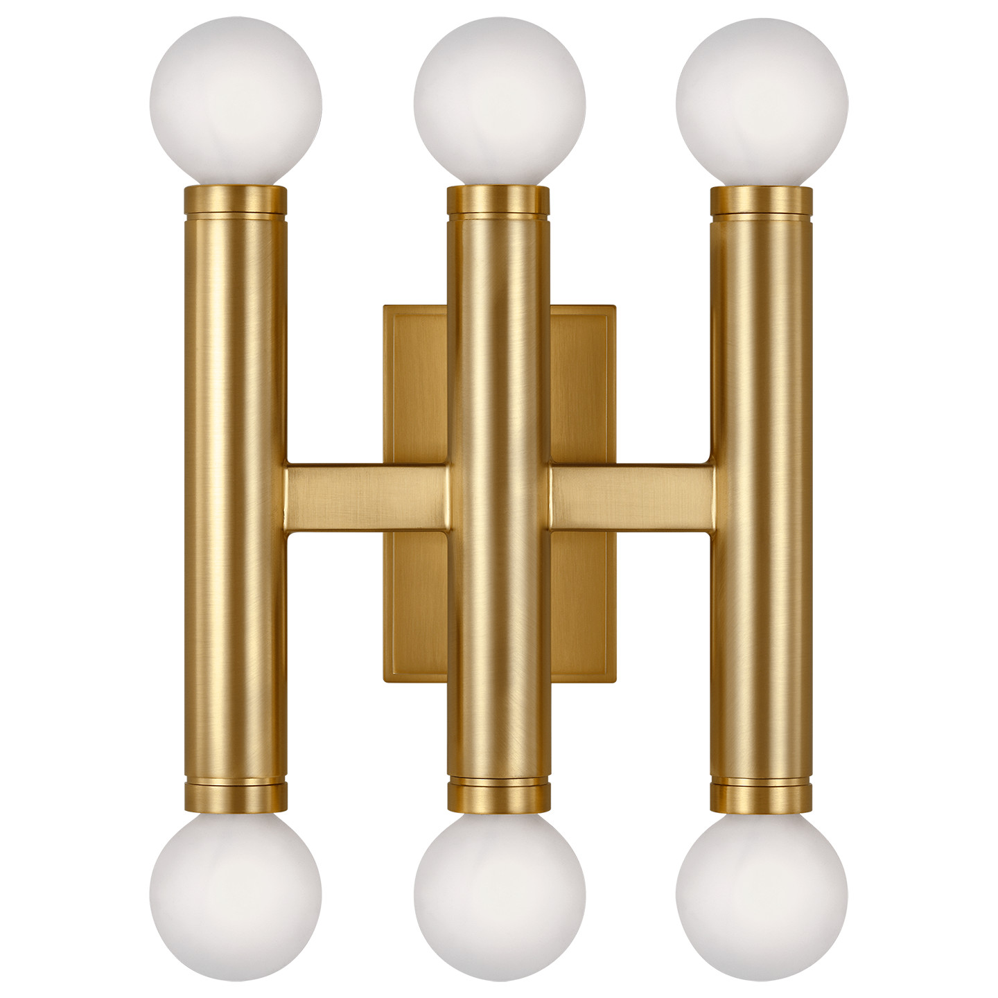 Beckham Modern Triple Sconce Burnished Brass | Visual Comfort