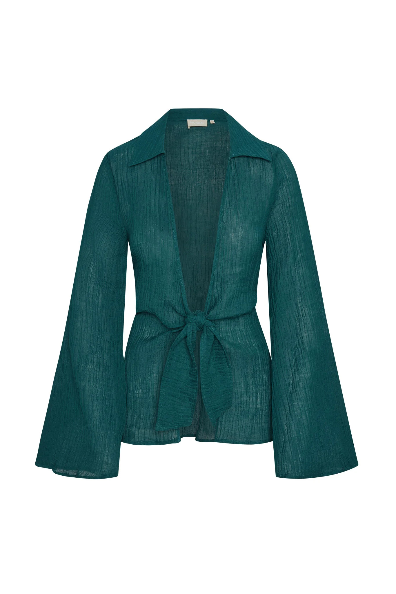 Grenada Tunic - Evergreen Crinkle Linen | Monday Swimwear